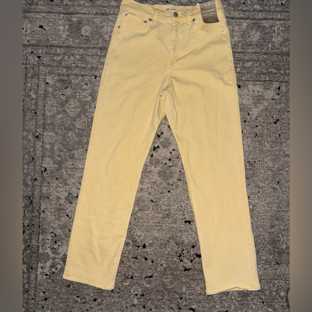 Madewell '90s Straight Butter Yellow Jeans
